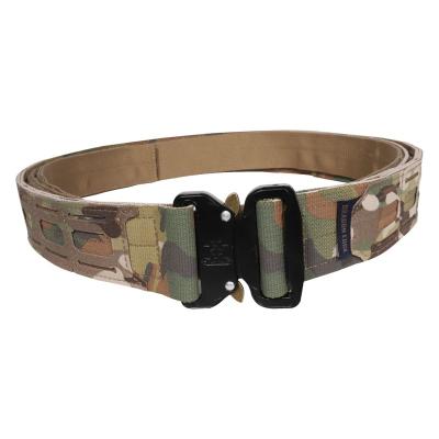 China Laser CUT Military Laser Cut Tactical Combat Belt Air Cobra Molle Metal Buckle Modular Belt OEM Customized Color Outdoor Molle Light Weight for sale