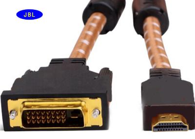 China Durable Display HDMI DVI Cable High Speed With Gold Plated Connectors for sale