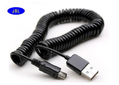 China Primavera del cable de la extensión USB del cargador V3 de la sincronización de datos arrollada para los teléfonos celulares MP3 MP4 en venta