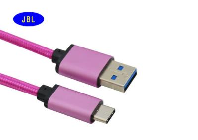 China USB Type C Nylon Braided 3.0 USB Cable Phone Charging Cable with Aluminum Connector zu verkaufen