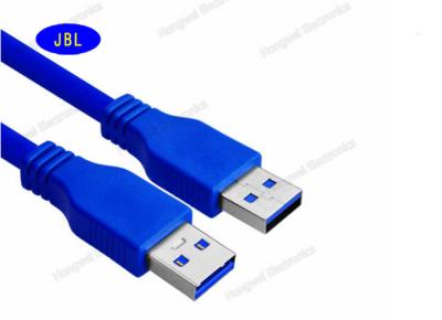 China Blaue/weiße Farbe-PVC-Jacke runden Kabels 5Gbps 1.5m 3,0 USB fertigte Logo besonders an zu verkaufen