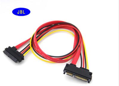 China Cable de extensión del poder y de los datos de 22 Pin SATA, color amarillo rojo del negro del cable de HDD Sata en venta