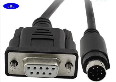 China Hembra del PIN del cable D-SUB 9 F RS232 DB9 del conector del dinar de las gotas al mini varón del PIN del estruendo 8 en venta