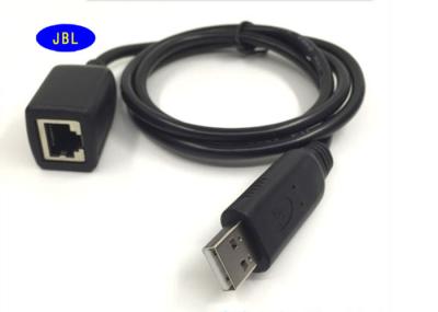 China Varón del estilo USB de la moda al cable femenino de la consola RJ45 con el microprocesador de FTDI en negro en venta