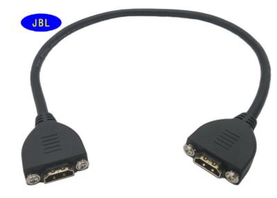 China Gold Plated High Speed HDMI Cable With Screw Panel Mount 0.5m , Bare Copper Core for sale