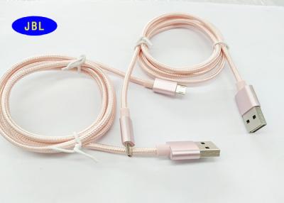 China USB completamente reversible 2,0 mañanas al cable de carga del USB de la tela trenzada de la sincronización de datos micro de la TPE en venta