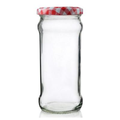 China Custom Clear Glass Small Size Screw Cap Honey Jar Luxury And Simple Storage Bottal for sale