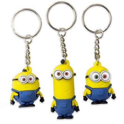 China Industrial PVC Key Chain 3D Printing Logo 3D Design ODM Key Chain Metal Ring Custom Resin Soft Rubber Item for sale