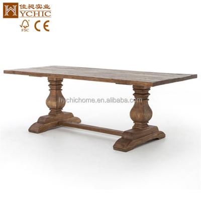 China French Style Extendable Wooden Dining Kitchen Table Set for sale