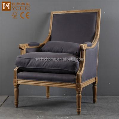 China Hot Selling Blue Sectional Sofa French Dark Single Sofa Chair for sale