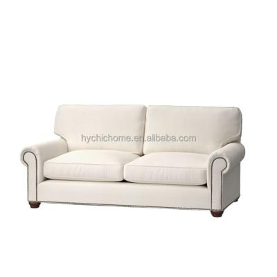 China (Size) Adjustable Solid Wood Chesterfield Sofa Living Room Sofa Wing Sofa With Nails for sale