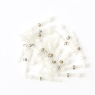 China Electrical Wire Spice Solder Socket Joint Wire Connector Heat Shrink Butt High Temperature Waterproof White Connector for sale