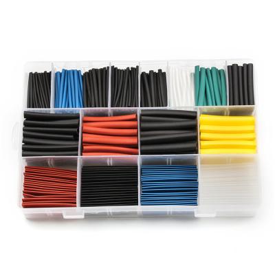 China 580pcs Polyolefin Automobile Heat Shrink Tube Tubing High Quality High Quality Single Wall Colorful Single Wall Kit for sale