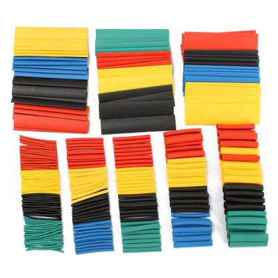 China 328PCS Excellent High Voltage Colored Insulation PE Plastic Heat Shrink Sleeves Tubing Heat Shrink Tube for sale