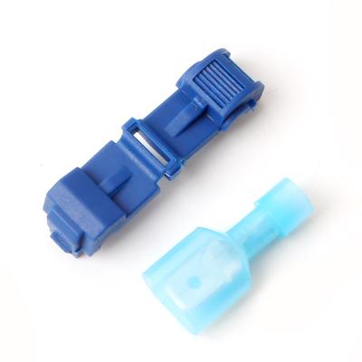 China Stripless Insulated T Tap Electrical Wire Quick Connectors Splice Male Quick Terminals for sale