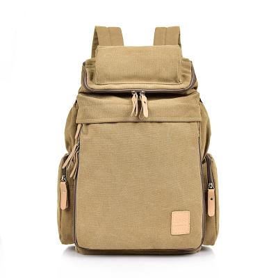 China Large School Canvas Backpack Waterproof Durable Strong Tactical Backpack Outdoor Leisure Canvas Hiking Rucksack for sale