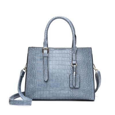 China 2021 New Fashion Women's Tote Bags PU Crocodile Pattern Leather Cross Wholesale Designer Handbags - Body Bags For Women for sale