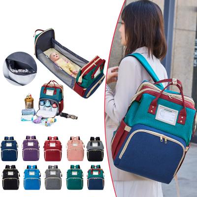 China Wholesale Waterproof Mummy Waterproof Bags Travel Diaper Backpack Baby Factory Factory USB Diaper Filling Bags for sale