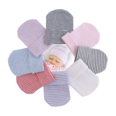 China breathable & Cute Newborn Baby Girl Toddler Hats Bowknot Hospital Hat Beanie Hat Striped Baby Boys Infant Girls Waterproof Waterproof for sale