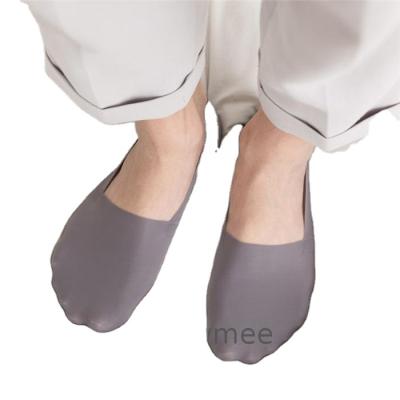 China Men Antibacterial Boat Socks Big Large Plus Size Non-Slip Silicone Invisible No Show Socks Mens Invisible Socks for sale