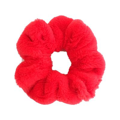 China European Wholesale Cloth Women Hair Accessories Solid Plain Colors Elastic Hair Ties Velvet Scrunchies for sale