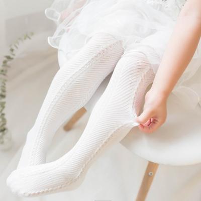 China Wholesale Antibacterial Cute Kids Baby Tights Mesh Cable Knit Tights For Spring Breathable Cotton Pantyhose For Toddler Girls for sale