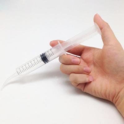 China medical materials & Dental Accessories Disposable Dental Curved Clinical Irrigation Syringe Irrigation Medical Dental Syringe for sale