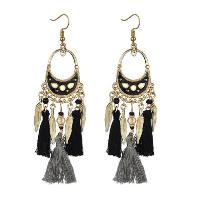 China Newest Design High Quality Hot Selling Tassel Earrings Long Jewelry Bohemian Earrings for sale