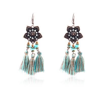 China Newest Design BOHEMIA Latest Hot Selling Fashion Women's Elegant Tassel Earrings Long Earrings for sale