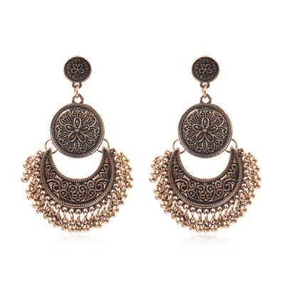 China Wholesale Hot Sell Retro Bohemian Geometric Vintage Earrings Sculptural Earrings for sale