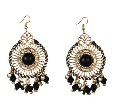 China Newest Hot Selling BOHEMIA Design Women's Fashion Round Earrings Vintage Beaded Earrings for sale