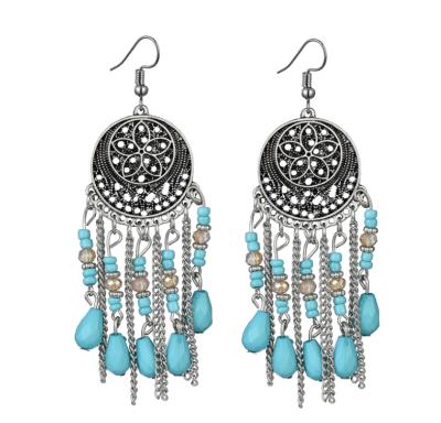 China BOHEMIA factory hot sale women's classic boho earrings long tassel earrings for sale