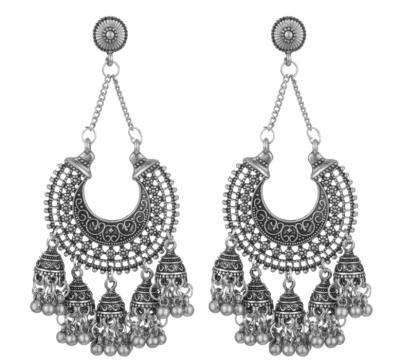 China BOHEMIA 2021 Hot Selling Wholesale Bohemian Earrings For Women Indian Retro Bell Earring for sale