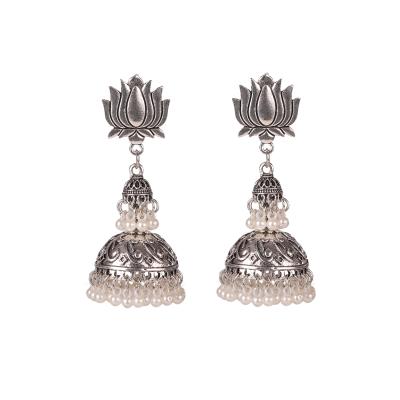 China BOHEMIA Factory Retro Lotus Earrings Hot Selling Bohemian Tassel Stud Earrings for sale