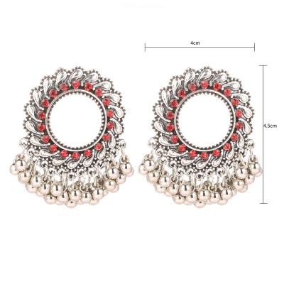 China 2022 Pearl Bohemian Alloy Jhumka Statement BOHEMIA Hollow Women's Stud Earrings Female Wholesale for sale