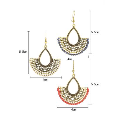 China Customizable Vintage Fashion Luxury Dangle Earrings Personalized Gemstone Earrings Set Earrings for sale