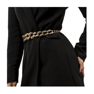 China Fashionable wholesale high quality women plus size gold waist chain hip punk hop thick chain chain for sale