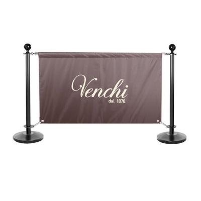 China Golden Retractable Iron/Stainless Steel Banner Mail Barriers Queue Barrier Post Concert Crowd Control Advertising Barrier for sale