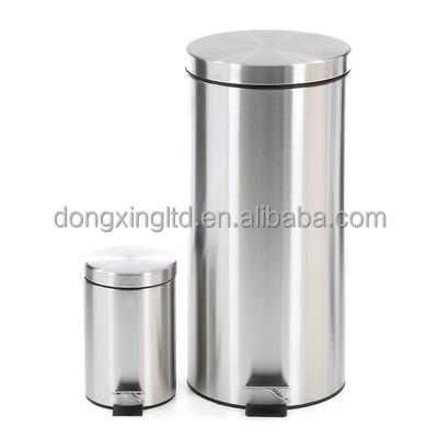 China Sustainable Stainless Steel Stage Trash Bin Packaging Set 5L + 30L Trash Can for sale