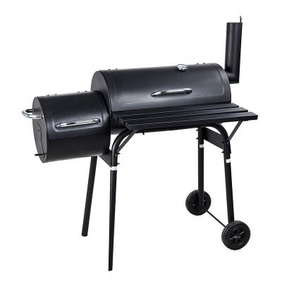 China Large Adjustable Height Outdoor Barbecue Grill With Chimney for sale