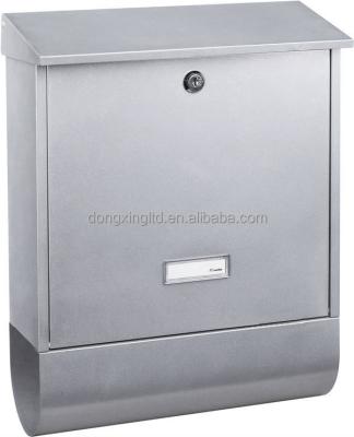 China Wall Mounted Stainless Steel Wall Mount Mailbox With Newspaper Slot for sale