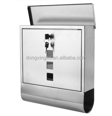 China Mailbox Wall Mount Mail Newspaper Letter Box Stainless Steel Newspaper Slot Wall Mounted for sale