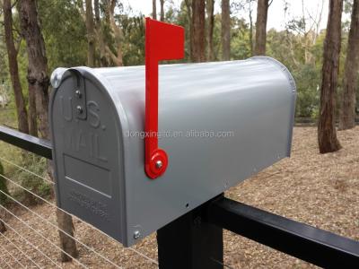 China US Standard Outdoor Standing Mailbox Galvanized Steel Mail Box With Solar LED Light for sale