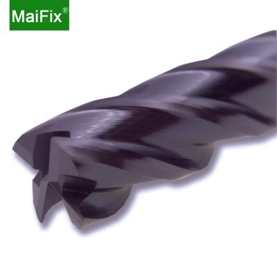 China Maifix 1PCS Milling Machines Lengthen 4 Flute HRC45 Flute Milling Cutter CNC Tool Solid Carbide Rough Cut End Mill For Metal en venta