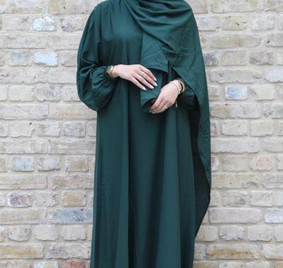 China Polyester Ramadan Hoodie Abaya Muslim Long Prayer Dress Plain Tied Loose Scarf Jilbab Hijab Dresses for sale