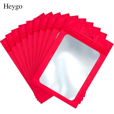 China Disposable Smell Proof Resealable Mylar Plastic Bag For Small Business With Clear Window Holographic Bags For Food for sale