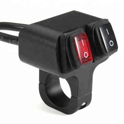 China Universal Waterproof Aluminum Alloy 12V 16A CNC Dual On Off Power Rocker Switch Light Switch For Polaris ATV Motorcycle for sale