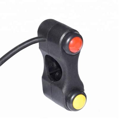 China Motorcycle ATV UTV E-Bike 2 Button Row Self-Return Button Self-Lock Switch For 22mm 7/8