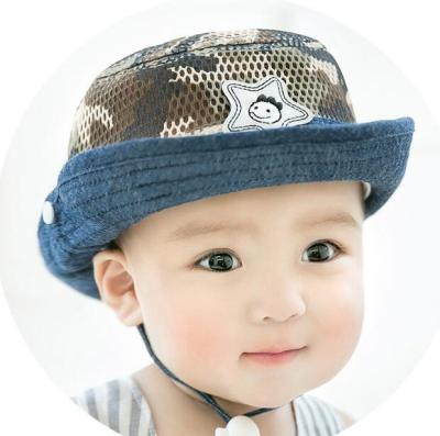 China Character 2020010339 Newborn Cowboy Cap Mesh Camouflage Baby Hat 50cm 52cm Two Months Current Adjustable Sizes 6-48 for sale