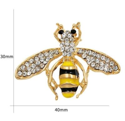 China ALLOY 2022011714 Crystal Bees Brooch Pin for sale